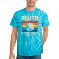 Pluto Never Forget Space Nostalgia Astronomy Humor Tie-Dye T-Shirts Turquoise Tie-Dye