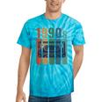 Retro Nineties Style Audio Tape Nostalgia Year 1990 Premium Tri-Blend Tie-Dye T-Shirts Turquoise Tie-Dye