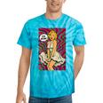 Retro Pop Art Vintage Style Blonde Psychedelic 50s Nostalgia Tie-Dye T-Shirts Turquoise Tie-Dye