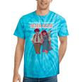 Running Together Always Connected Anime Nostalgia Message Tie-Dye T-Shirts Turquoise Tie-Dye