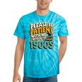 Saying Please Be Patient With Me I'm From The 1900s Premium Tri-Blend Tie-Dye T-Shirts Turquoise Tie-Dye