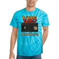VHS Tape Nostalgia Old School Technology Humor Premium Tie-Dye T-Shirts Turquoise Tie-Dye