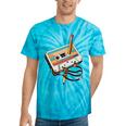 Vintage Cassette Tape And Pencil Nostalgia Party 70s 80s 90s Premium Tie-Dye T-Shirts Turquoise Tie-Dye