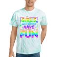 80's Girls Just Wanna Have Fun Nostalgia 1980s Style Premium Tri-Blend Tie-Dye T-Shirts Mint Tie-Dye