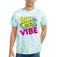 90's Vibe Retro Style Cassette Tape Nostalgia 1990s Party Premium Tri-Blend Tie-Dye T-Shirts Mint Tie-Dye