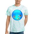 Frutiger Aero Aesthetic Tech Orb Fishes Tie-Dye T-Shirts Mint Tie-Dye