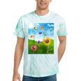 Frutiger Aero Aesthetic Tech Scenery Fishes Sunflower Raglan Baseball Tee Tie-Dye T-Shirts Mint Tie-Dye