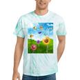Frutiger Aero Aesthetic Tech Scenery Fishes Sunflower Tie-Dye T-Shirts Mint Tie-Dye