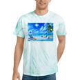 Frutiger Aero Beach Y2k Aesthetic Palm Tree Sand Ocean Tie-Dye T-Shirts Mint Tie-Dye