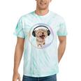 Frutiger Aero Cat Wearing Headphones Bubble 2000s Gen-Z Meme Tie-Dye T-Shirts Mint Tie-Dye
