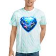 Frutiger Aero Y2K Heart Tie-Dye T-Shirts Mint Tie-Dye