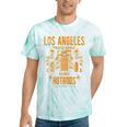 Los Angeles Hotrods Automotive Nostalgia Distressed Premium Tri-Blend Tie-Dye T-Shirts Mint Tie-Dye