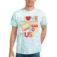I Love 90's Music Retro Style Nostalgia Cassette 1990s Party Premium Tri-Blend Tie-Dye T-Shirts Mint Tie-Dye
