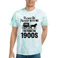 Please Be Patient With Me I'm From The 1900s Dad Joke Saying Tie-Dye T-Shirts Mint Tie-Dye