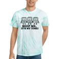 Retro Pager Squad Minimalist Monochrome Cartoon Nostalgia Tie-Dye T-Shirts Mint Tie-Dye