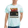 VHS Tape Nostalgia Old School Technology Humor Tie-Dye T-Shirts Mint Tie-Dye
