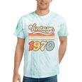 Vintage 1970 Birthday Retro Style 70's Born Nostalgia Outfit Premium Tri-Blend Tie-Dye T-Shirts Mint Tie-Dye