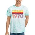 Vintage 1970 Retro Style 70's Born Nostalgia Vibes Birthday Tie-Dye T-Shirts Mint Tie-Dye