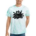 Yk2 Grunge Scary Cat With Tail Tomboy 90s Nostalgia Indie Tie-Dye T-Shirts Mint Tie-Dye
