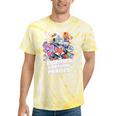 80's Cartoon Heroes Apparel For Retro Nostalgia Fans Tie-Dye T-Shirts Yellow Tie-Dye