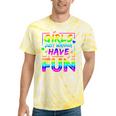 80's Girls Just Wanna Have Fun Nostalgia 1980s Style Premium Tri-Blend Tie-Dye T-Shirts Yellow Tie-Dye