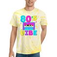 80's Vibe Retro Style Cassette Tape Nostalgia 1980s Party Tie-Dye T-Shirts Yellow Tie-Dye