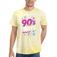 90's Party 90s Nostalgia Retro Rave Dance Music Tie-Dye T-Shirts Yellow Tie-Dye