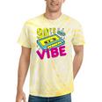 90's Vibe Retro Style Cassette Tape Nostalgia 1990s Party Premium Tri-Blend Tie-Dye T-Shirts Yellow Tie-Dye
