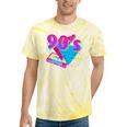 90's Vibe Retro Style Cassette Tape Nostalgia 1990s Party Tie-Dye T-Shirts Yellow Tie-Dye