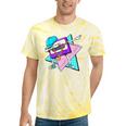 Dabbing Cassette Tape 70s 80s 80s Outfit Nostalgia Tie-Dye T-Shirts Yellow Tie-Dye