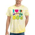 Dad I Love The 80's Retro 80s Nostalgia For Dad Premium Tri-Blend Tie-Dye T-Shirts Yellow Tie-Dye