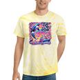 EAT THE RICH 90S NOSTALGIA WHALE ORCA YAHCT RETRO Tie-Dye T-Shirts Yellow Tie-Dye