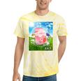 Frutiger Aero Aesthetic Tech Kawaii Strawberry Milk Fishes Tie-Dye T-Shirts Yellow Tie-Dye