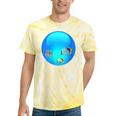 Frutiger Aero Aesthetic Tech Orb Fishes Tie-Dye T-Shirts Yellow Tie-Dye