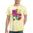 Frutiger Aero Aesthetic Tech Orb Pattern Heart Cherry Lips Tie-Dye T-Shirts Yellow Tie-Dye