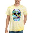 Frutiger Aero Aesthetic Tech Skull Computer Fishes Tie-Dye T-Shirts Yellow Tie-Dye