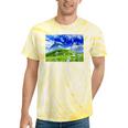 Frutiger Aero Dolphin Meadow Aesthetic Y2k 2000s Ironic Tie-Dye T-Shirts Yellow Tie-Dye