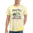 Holiday Scene Nostalgia North Pole Tree Farm Merry Christmas Tie-Dye T-Shirts Yellow Tie-Dye