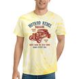Hotrod Rebel Automotive Nostalgia Old Car Distressed Premium Tri-Blend Tie-Dye T-Shirts Yellow Tie-Dye
