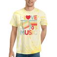 I Love 70's Music Retro Style Nostalgia Cassette 1970s Party Tie-Dye T-Shirts Yellow Tie-Dye