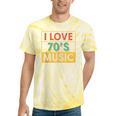 I Love 70's Music Retro Style Nostalgia Vibe 1970 70's Party Tie-Dye T-Shirts Yellow Tie-Dye