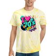 I Love The 70s Retro Cassette Roller Vinyl Disco Nostalgia Premium Tri-Blend Tie-Dye T-Shirts Yellow Tie-Dye