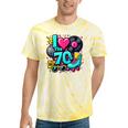 I Love The 70s Vintage Cassette Roller Vinyl Nostalgia 70s Tie-Dye T-Shirts Yellow Tie-Dye