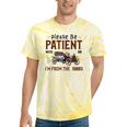 Please Be Patient I'm From The 1900s Antique Car Enthusiast Tie-Dye T-Shirts Yellow Tie-Dye