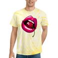 Rainbow Lips With a Cherry In The Mouth 80s Nostalgia Premium Tri-Blend Tie-Dye T-Shirts Yellow Tie-Dye Rainbow Lips With a Cherry In The Mouth 80s Nostalgia Premium Tri-Blend Tie-Dye T-Shirts Yellow Tie-Dye