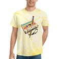 Retro Cassette Tape & Pencil Rewind Nostalgia Party 80s 90s Premium Tie-Dye T-Shirts Yellow Tie-Dye