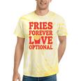 Retro Fast Food Nostalgia Vintage Diner Fries Shakes Burgers Tie-Dye T-Shirts Yellow Tie-Dye