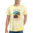 Retro Grammophone Never Forget Nostalgia Vintage Tie-Dye T-Shirts Yellow Tie-Dye