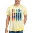 Retro Nineties Style Audio Tape Nostalgia Year 1990 Tie-Dye T-Shirts Yellow Tie-Dye