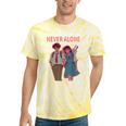Running Together Always Connected Anime Nostalgia Message Tie-Dye T-Shirts Yellow Tie-Dye